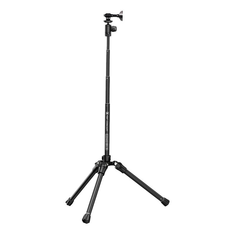 K&F Concept E224A3+BH-18 állvány, 170cm magasság, 4kg teherbírás, selfie bot, bluetooth kioldó