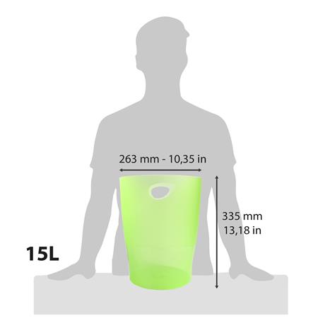 EXACOMPTA Linicolor 15 l PP Papírkosár almazöld