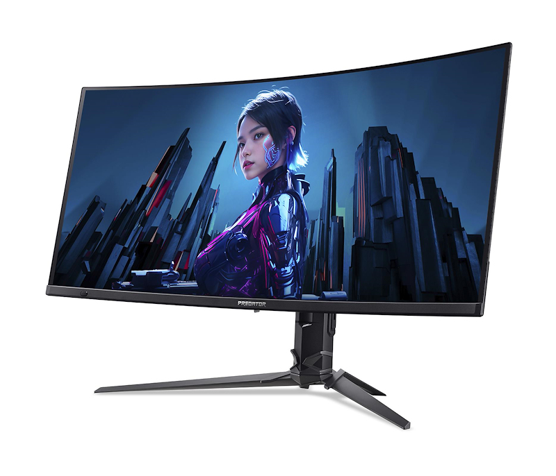 ACER  34" X34X5bmiiphuzx Monitor - 3440x1440, WQHD, LED, VA, 60Hz, 0,1ms, Ívelt, Hangszóró, FreeSync, Pivot, Gamer, Fekete