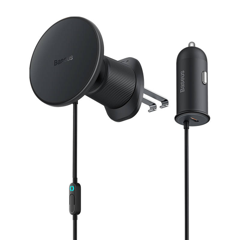 Magnetic Car Phone Holder Baseus CW01 to Ventilation Grid with car charger USB-C, 15W + 25W (black) Magnetic Car Phone Holder Baseus CW01 to Ventilation Grid with car charger USB-C, 15W + 25W (black)