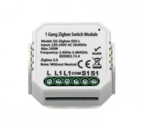 SMARTZILLA Tuya Zigbee kapcsoló mögé rejthető 1 csatornás kapcsoló okosító (2046402-1) SMARTZILLA Tuya Zigbee kapcsoló mögé rejthető 1 csatornás kapcsoló okosító (2046402-1)