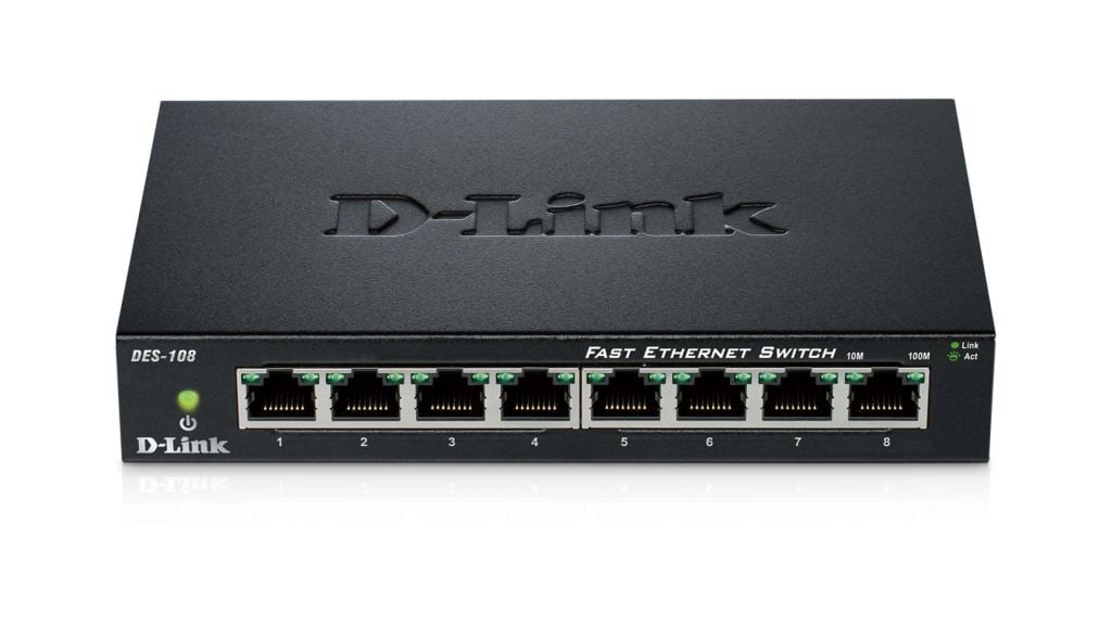 D-Link DES-108 10/100Mbit 8 portos switch D-Link DES-108 10/100Mbit 8 portos switch