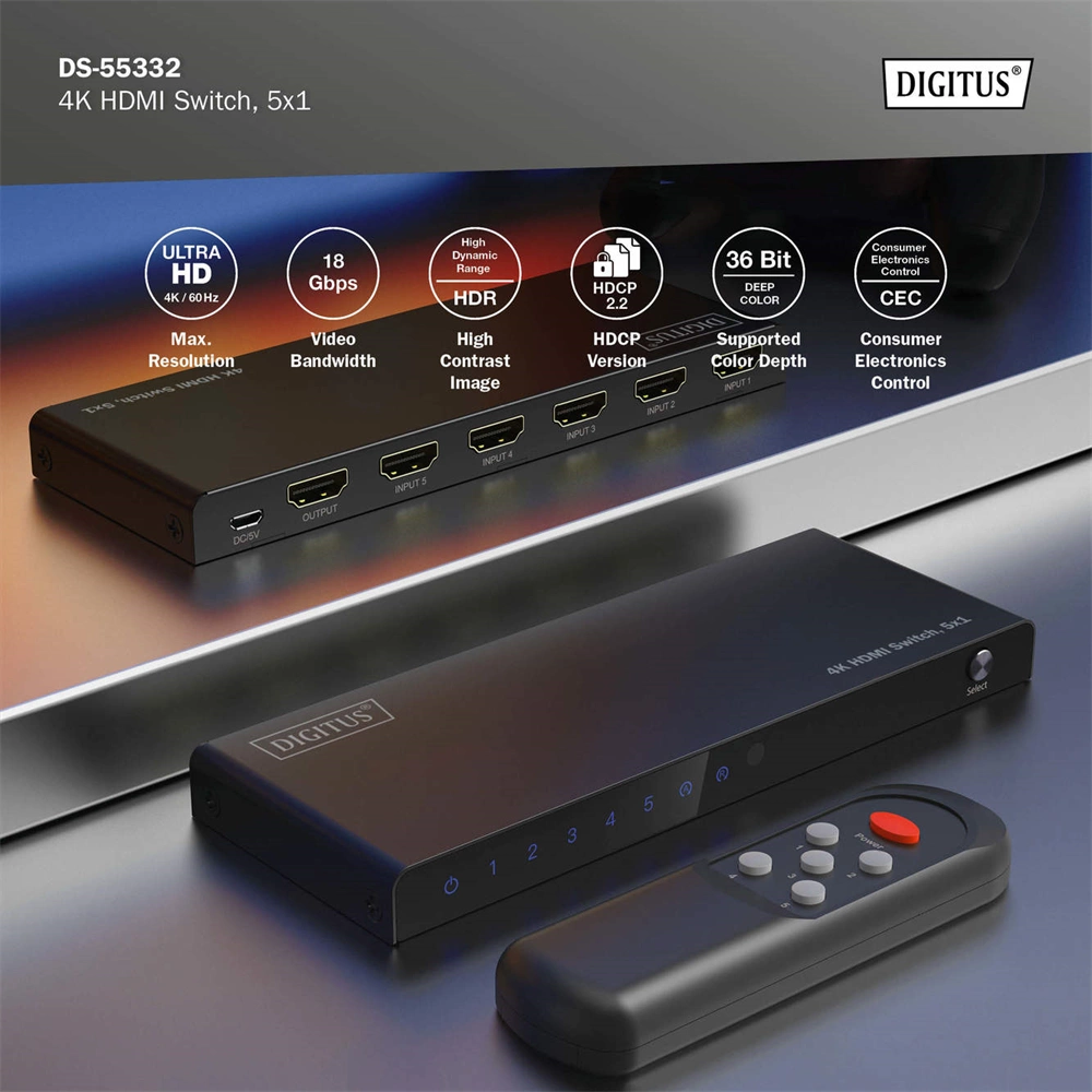Digitus DS-55332 4K HDMI Switch