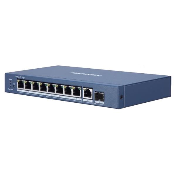 Hikvision 10/100/1000 8x PoE + 1x Gigabit Ethernet + 1x SFP switch (DS-3E0510P-E/M)