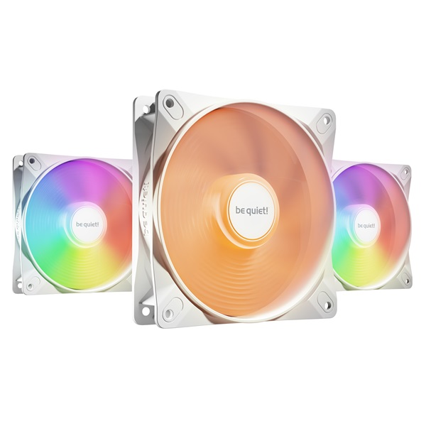 Be Quiet! 12cm  LIGHT WINGS LX 120mm PWM White Triple-Pack RGB Cooler Fehér 