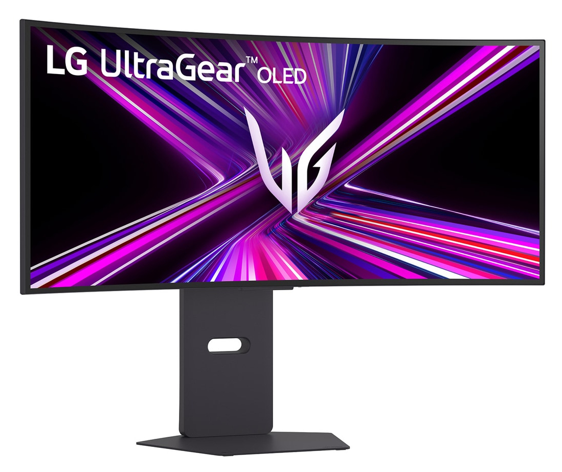 LG  34" 34GX900A-B Monitor - 3440x1440, WQHD, OLED, 240Hz, 0,03ms, Ívelt, Hangszóró, FreeSync, G-Sync,  Gamer, Fekete