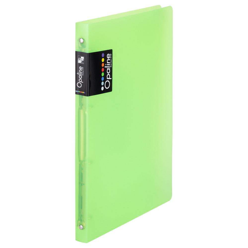 Karton Gyűrűskönyv A4, 4 gyűrűs 2cm gerinc PP,  P+P Opaline zöld (2-155)