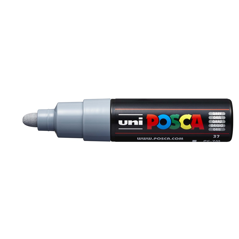 Uni Dekormarker 4,5-5,5mm,  Posca PC-7M szürke (2UPC7MSZ)