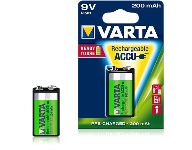 Varta 9V 200 mAh akkumulátor (1db/csomag)  (56722101401)