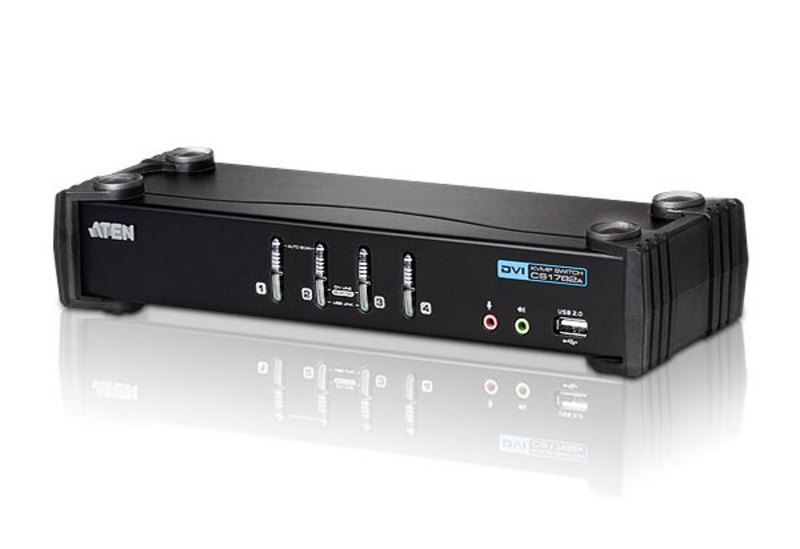 ATEN KVM Switch 4 portos USB DVI + kábelkészlet (CS1764A) ATEN KVM Switch 4 portos USB DVI + kábelkészlet (CS1764A)