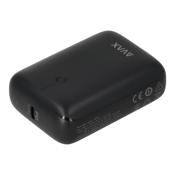 Avax PB105B Mini 10000mAh fekete powerbank