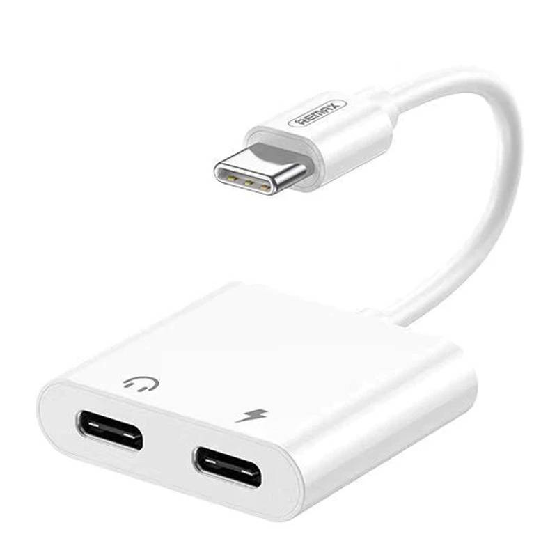 Audio adapter USB-C Remax REMINE (white)