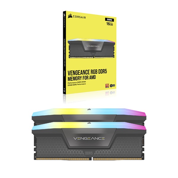 Corsair 32GB DDR5 5600MHz Kit(2x16GB) Vengeance RGB AMD Expo Black RAM