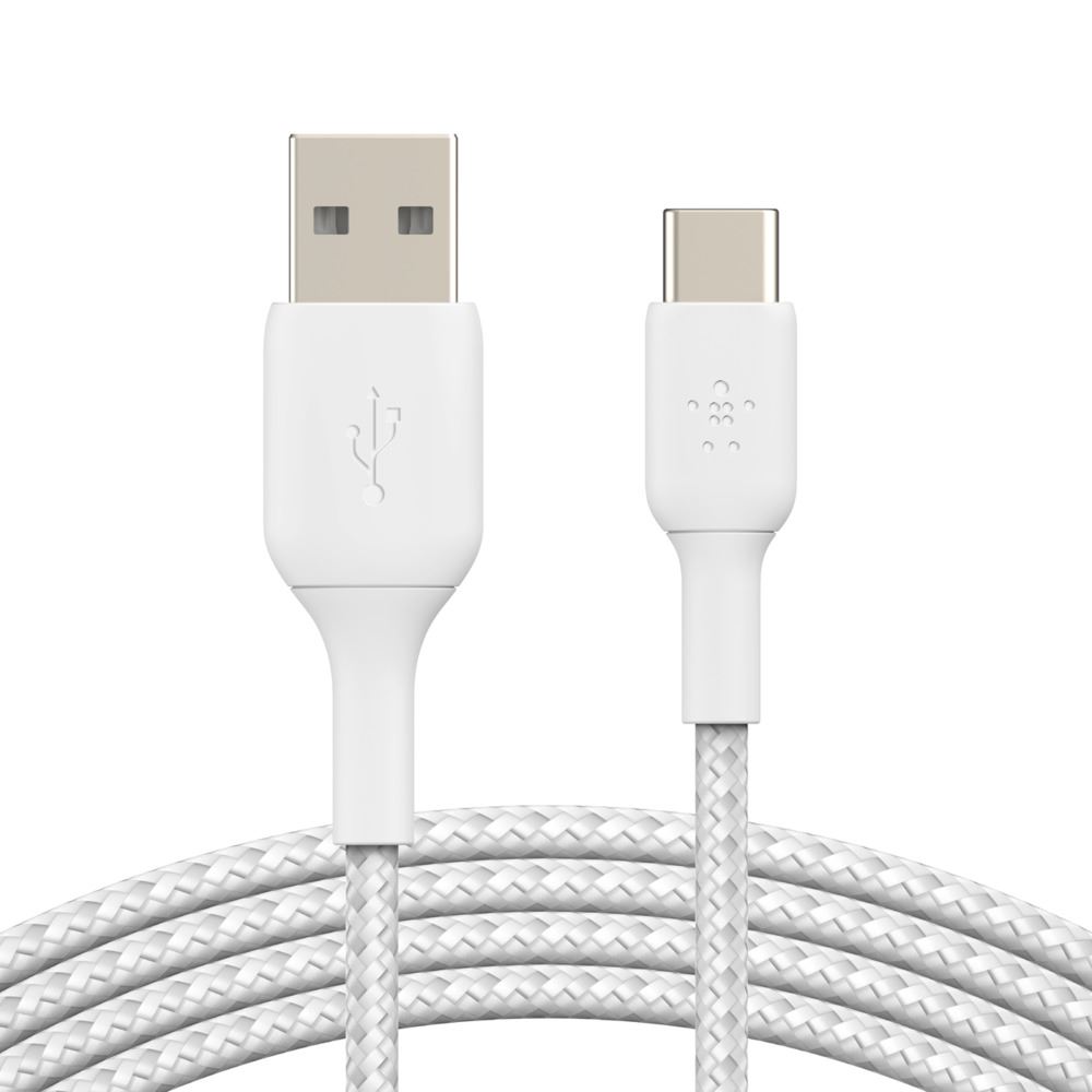 Belkin BOOST CHARGE USB-C - USB-A harisnyázott kábel 2m fehér (CAB002bt2MWH) Belkin BOOST CHARGE USB-C - USB-A harisnyázott kábel 2m fehér (CAB002bt2MWH)