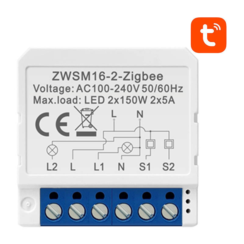 Smart Switch Module ZigBee Avatto ZWSM16-W2 TUYA Smart Switch Module ZigBee Avatto ZWSM16-W2 TUYA