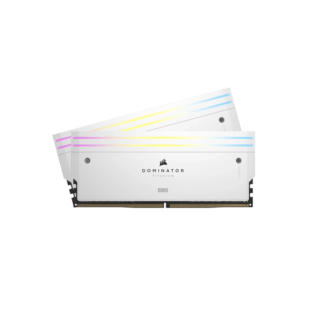 Corsair 96GB DDR5 6400MHz Kit(2x48GB) Dominator Titanium RGB Memória Fehér