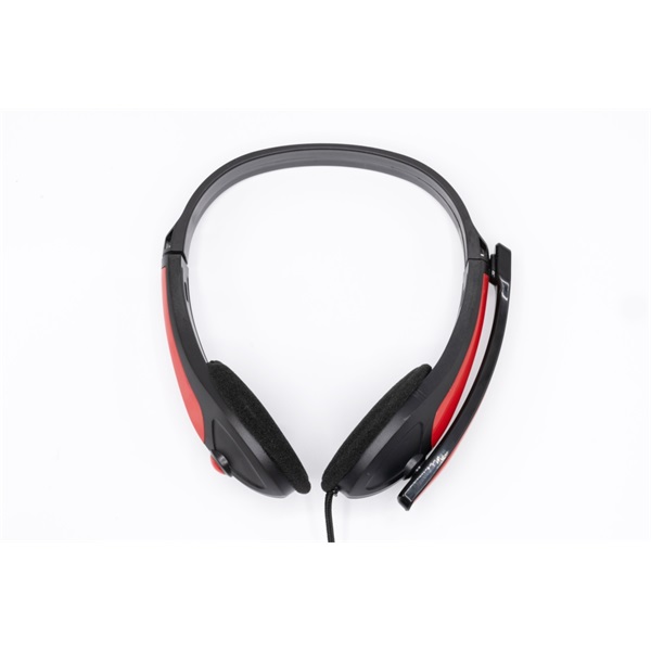 IRIS F-25 vezetékes headset piros