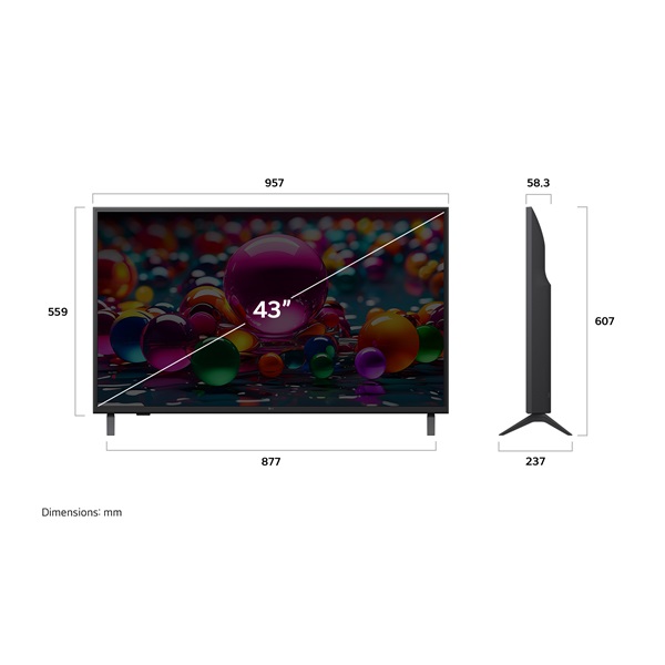 LG 43" 43UA751C0LA 4K UHD AI Smart TV