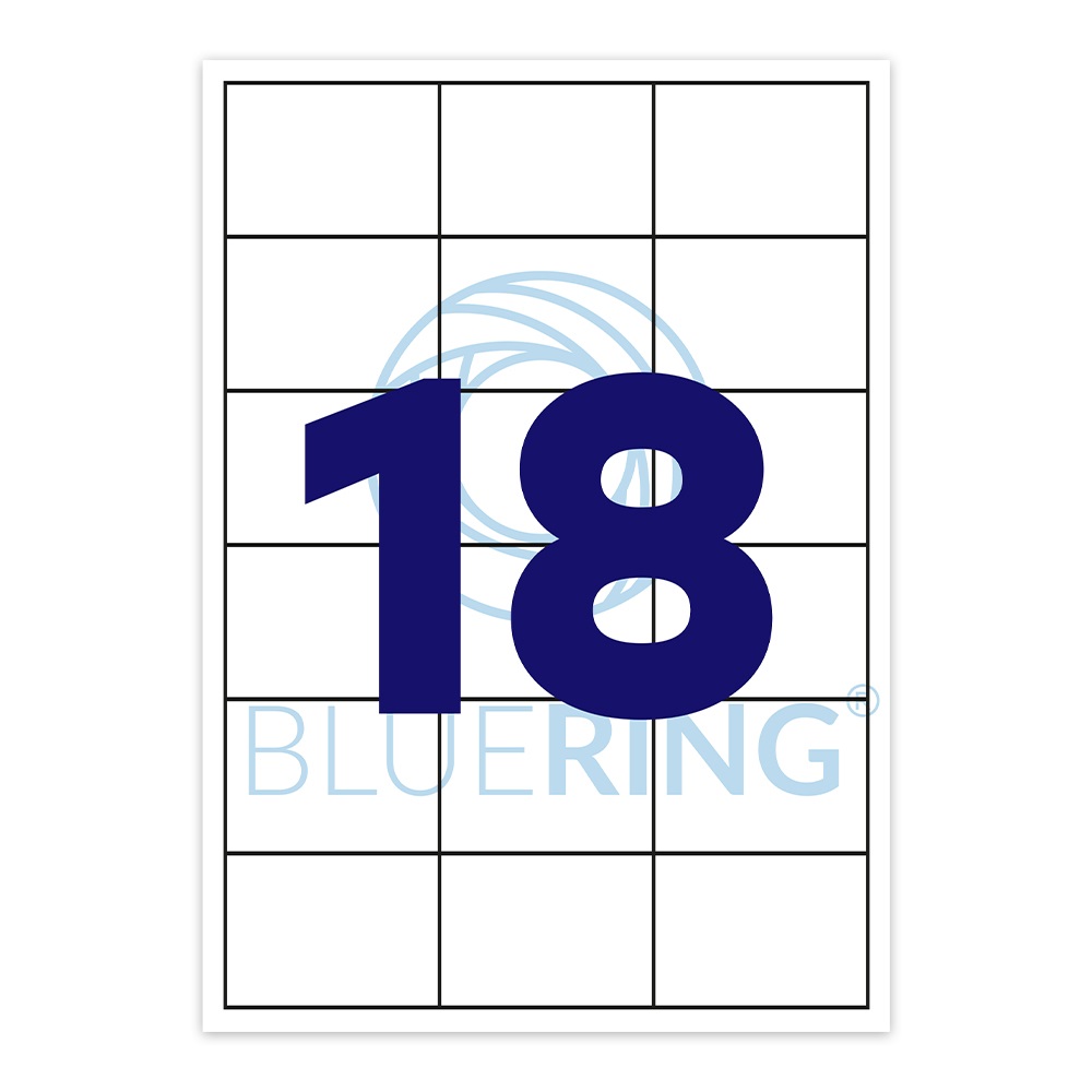 Etikett címke, 63,5x46,6mm, 100 lap, 18 címke/lap (11468)