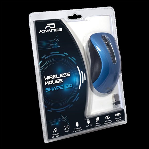 Advance  SHAPE 3D Egér vezeték nélküli  kék 