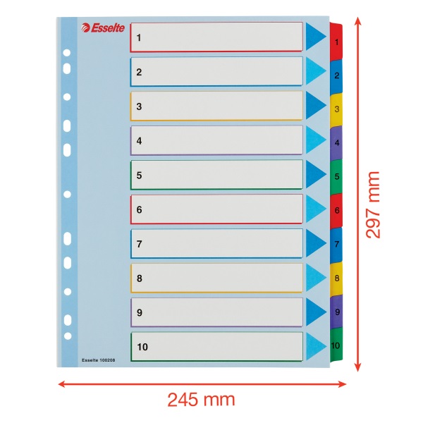 Esselte A4 újraírható 1-10 regiszter