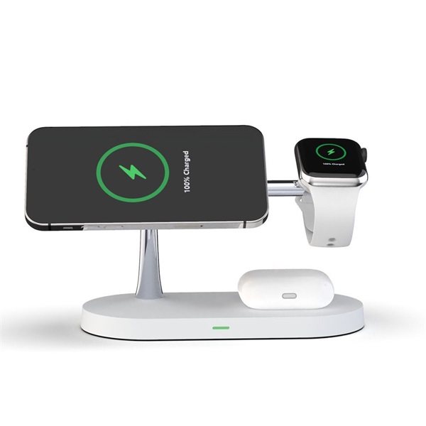 Tech-Protect A12 15W Qi 3in1 fehér univerzális vezeték nélküli töltő állomás Tech-Protect A12 15W Qi 3in1 fehér univerzális vezeték nélküli töltő állomás