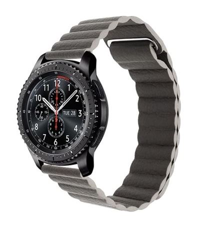 Mybandz mágnese loop bőrszíj 22mm szürke (22SKU5003)