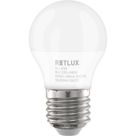 Retlux RLL 438 LED IZZÓ G45 E27 MINIG 6W WW