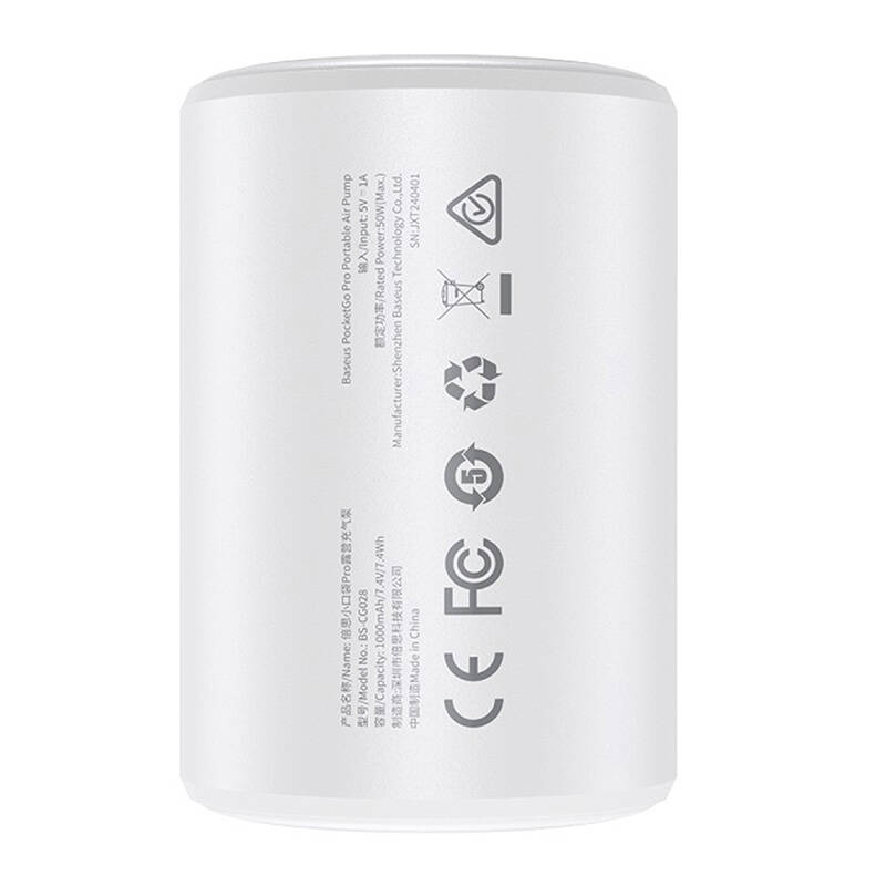 Baseus PocketGo Portable Pump Fehér