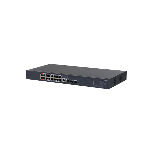 Dahua CS4218-16ET-240  Cloud menedzsment  16x 100Mbps at/af PoE PoE switch  