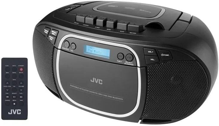 JVC RC-E561B-DAB hordozható CD-s rádiómagnó fekete