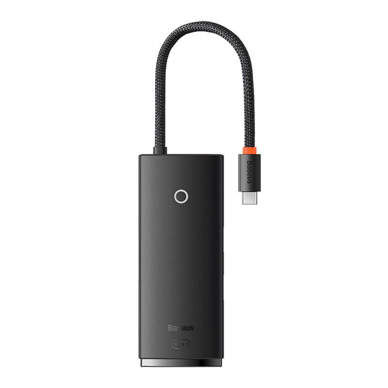 Baseus Lite 6in1 adapter USB-C 2x USB 3.0 + USB-C PD + HDMI + SD/TF hub fekete (WKQX050101) Baseus Lite 6in1 adapter USB-C 2x USB 3.0 + USB-C PD + HDMI + SD/TF hub fekete (WKQX050101)