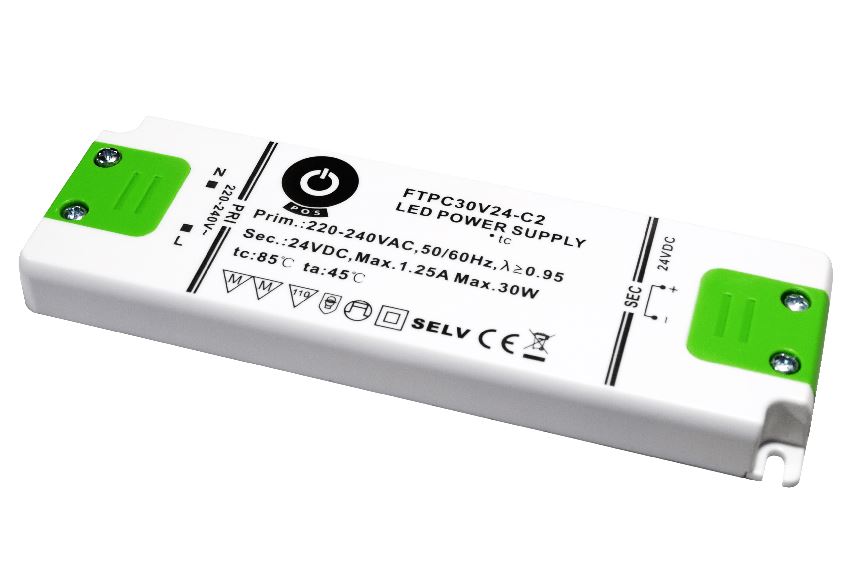 POS Power FTPC30V24-C2 24V/1.25A 30W IP20 LED tápegység POS Power FTPC30V24-C2 24V/1.25A 30W IP20 LED tápegység