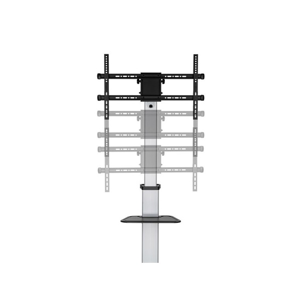 Equip  650630  37"-86" álló  gurulós  forgatható 90° dönthető  Max.:50kg TV állvány fekete 