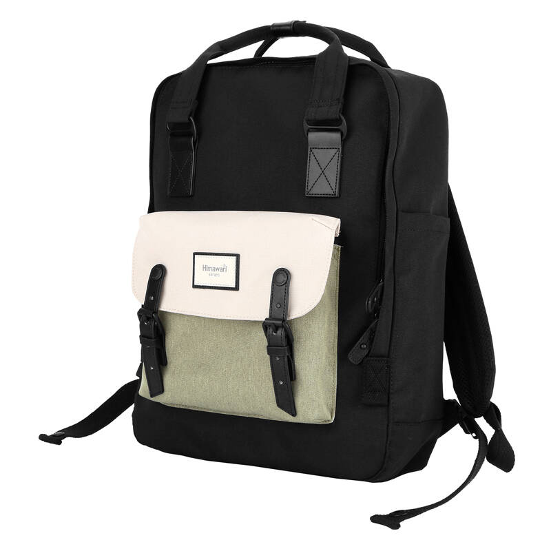 Himawari 1010 15.6'' laptop hátizsák Fekete-zöld 