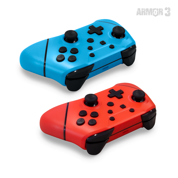 ARMOR3 NUCHAMP Nintendo Switch Kiegészítő Vezeték nélküli kontroller Kék & Piros (2-PACK)