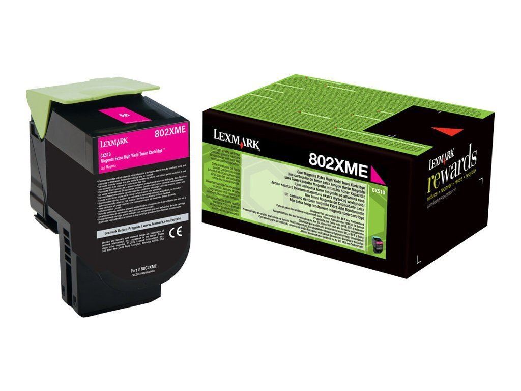 Lexmark 802XME extra nagy kapacitású festékkazetta magenta (4k) (80C2XME) Lexmark 802XME extra nagy kapacitású festékkazetta magenta (4k) (80C2XME)
