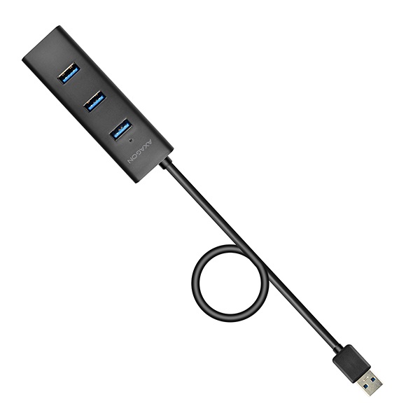 Axagon HUE-S2BL négyportos USB 3.0 HUB gyorstöltéssel, 1,2m kábel Axagon HUE-S2BL négyportos USB 3.0 HUB gyorstöltéssel, 1,2m kábel