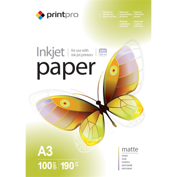 COLORWAY PME190100A3 PrintPro matt 190 g/m2  A3  100 sht  Fotópapír 