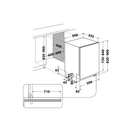Whirlpool WH8IA15AM3TUS0   15 terítékes beépíthető mosogatógép
