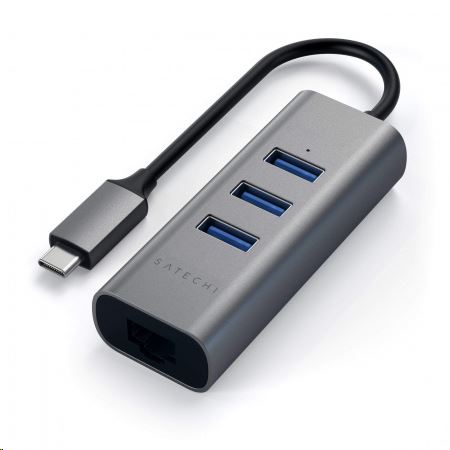 Satechi Aluminium TYPE-C Hub (3x USB 3.0,Ethernet) asztroszürke Satechi Aluminium TYPE-C Hub (3x USB 3.0,Ethernet) asztroszürke