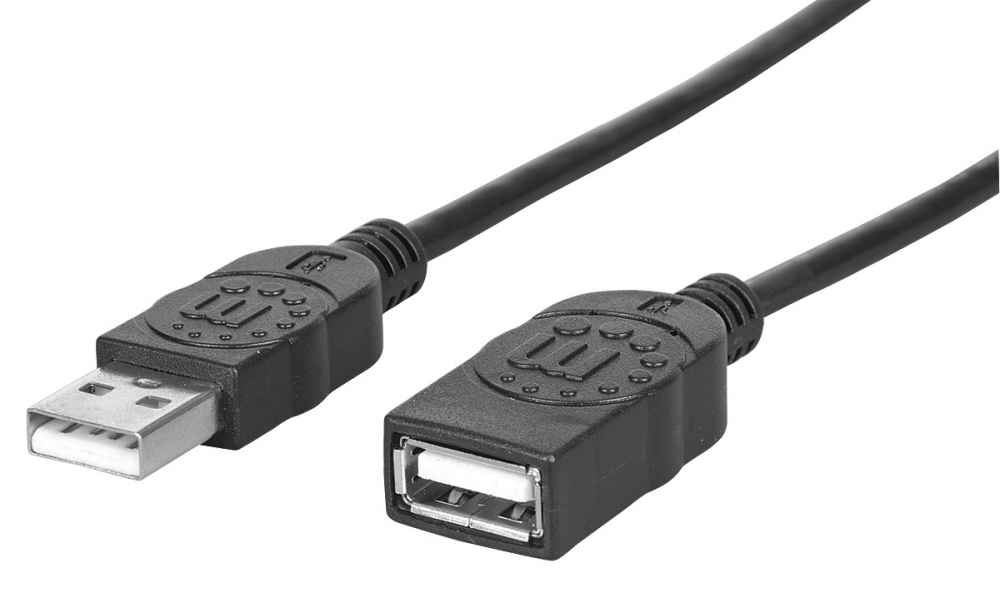 Manhattan USB hosszabbító kábel 180cm, fekete (338653) Manhattan USB hosszabbító kábel 180cm, fekete (338653)