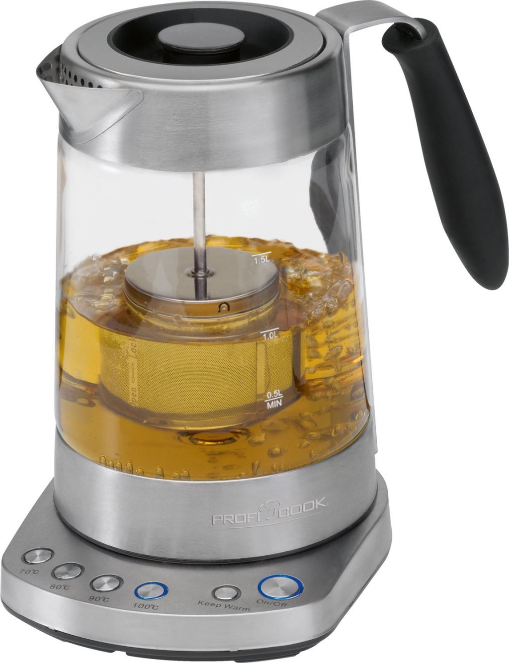 ProfiCook WKS 1020G vízforraló rozsdamentes acél teafilterrel ProfiCook WKS 1020G vízforraló rozsdamentes acél teafilterrel
