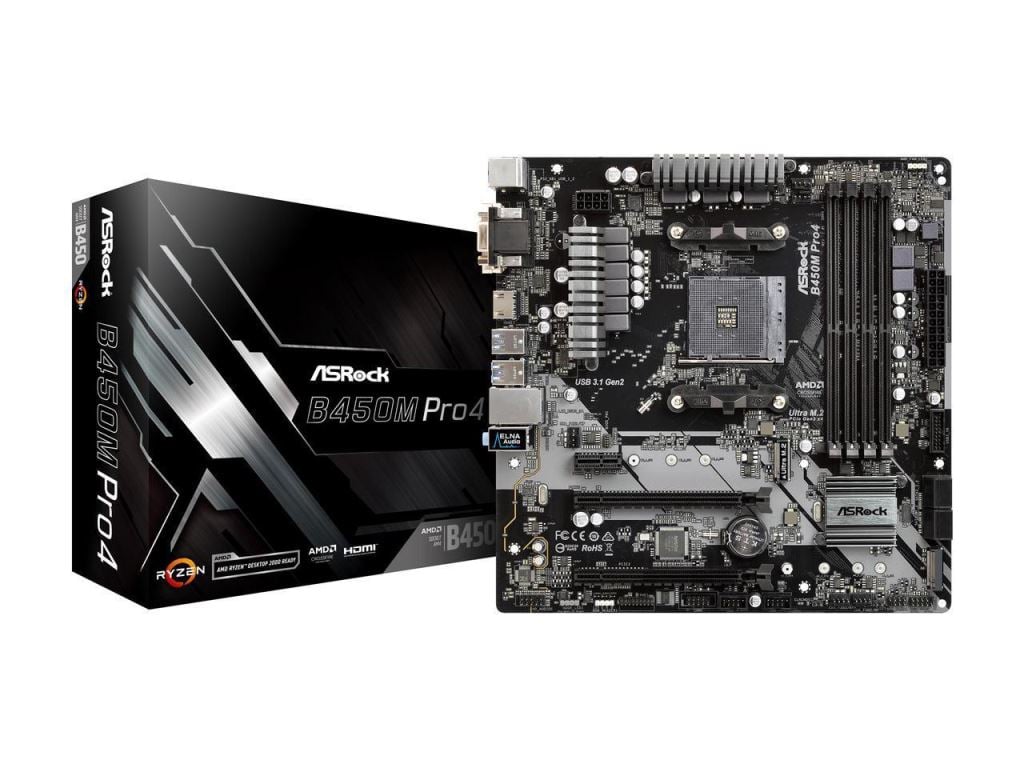 ASRock B450M PRO4 alaplap ASRock B450M PRO4 alaplap