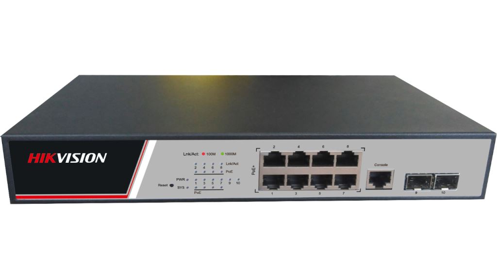 Hikvision 10/100/1000 8x PoE + 2x SFP switch (DS-3E2510P) Hikvision 10/100/1000 8x PoE + 2x SFP switch (DS-3E2510P)