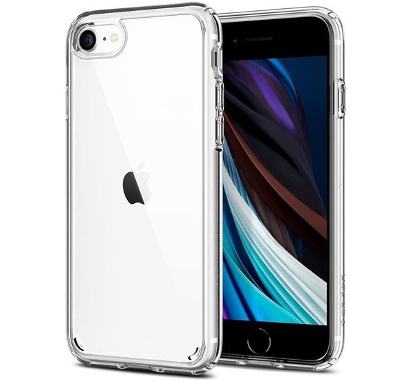 SPIGEN ULTRA HYBRID műanyag telefonvédő (közepesen ütésálló, szilikon légpárnás keret) ÁTLÁTSZÓ [Apple iPhone SE 3 (2022)]