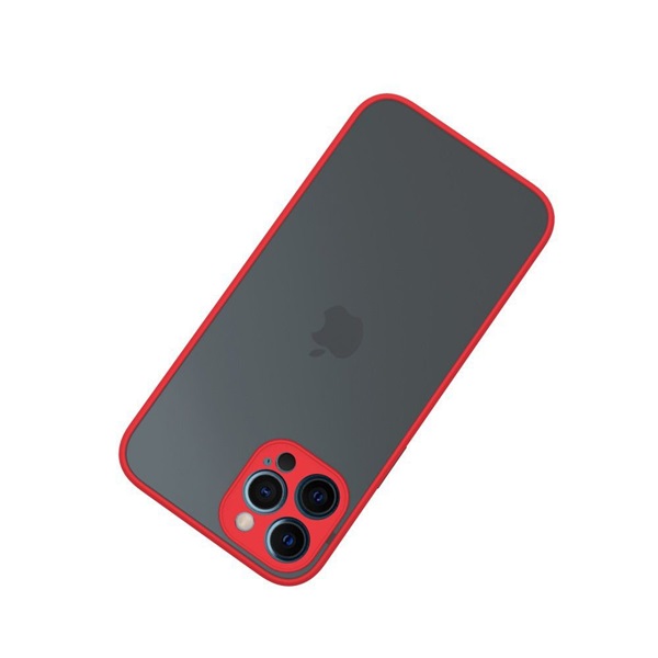 Cellect iPhone SE 2022/2020/8/7 műanyag tok piros fekete (CEL-MATT-IPHSE22-RBK)