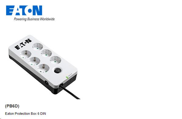 Eaton PB6D ProtectionBox 6, 6×DIN túlfesz-védő aljzat