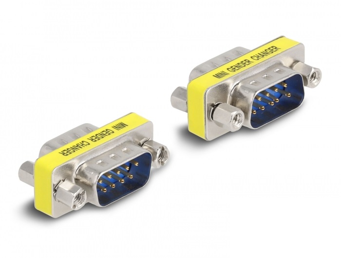 Delock D-Sub 9 pin Gender Changer apa - apa (anyákkal) 2 db.-os (66464)