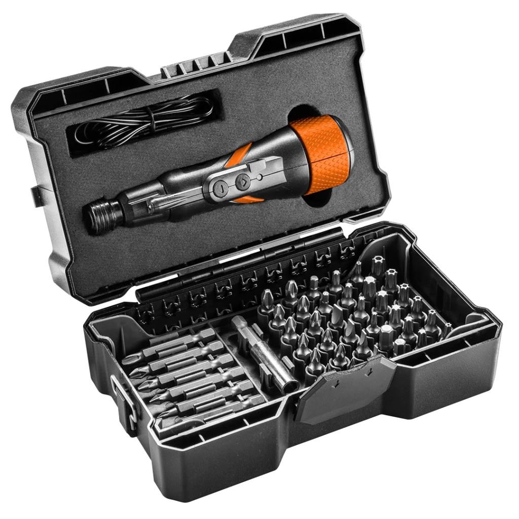 NEO Tools akkumulátoros csavarozó bitekkel (04-200)